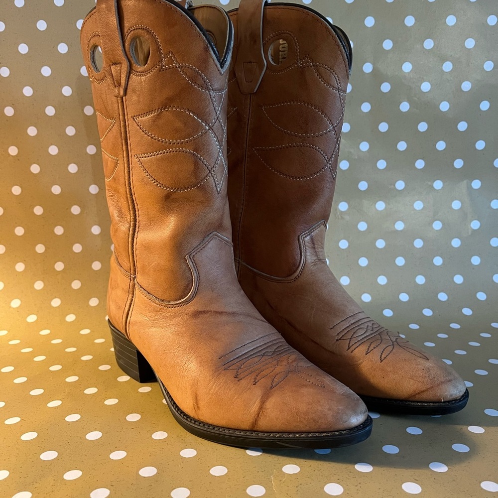 Vintage Womens Durango Leather Western Cowgirl Cowboy Boots Sz 6.5 - 7 Swifties
